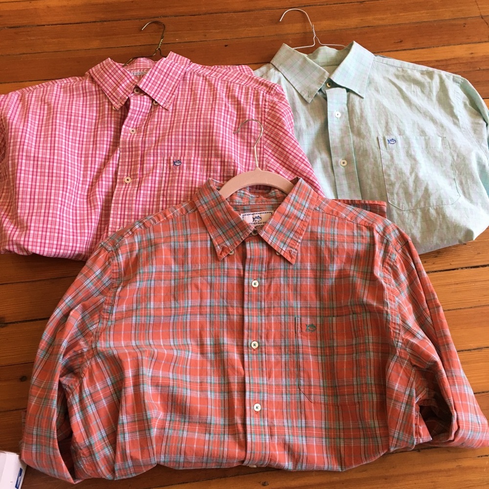 3 Southern Tide Button Down shirts L